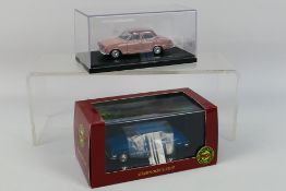 Silas - 2 x limited edition Vauxhall cars in 1:43 scale, a 1961 Victor FB de Luxe in pink,