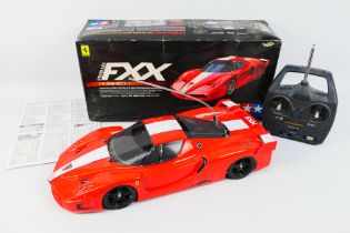 Tamiya - A boxed and built 1:10 scale Tamiya #58377 shaft driven 4WD RC Ferrari FXX (Finished Body).
