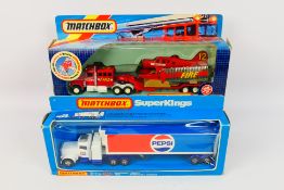 Matchbox Superkings - Two boxed Matchbox Superkings diecast model trucks.