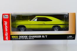 Auto World - A boxed 1:18 scale Auto World #AWSS101 'Silver Screen Machines' 1969 Dodge Charger R/T