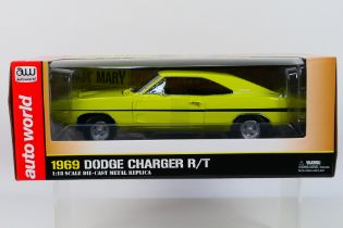 Auto World - A boxed 1:18 scale Auto World #AWSS101 'Silver Screen Machines' 1969 Dodge Charger R/T