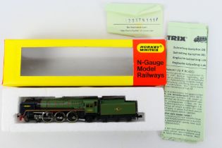 Hornby Minitrix - A boxed Hornby Mintrix N Gauge Britannia Clas 4-6-2 steam locomotive and tender