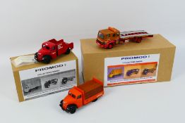 Promod - 3 x white metal model trucks, a Bedford TL recovery # 352,