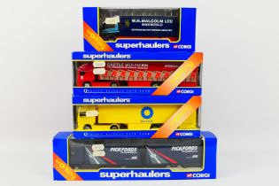 Corgi - Superhaulers - A collection of 4 Corgi superhaulers complising of TY86806 ERF Curtainsider-