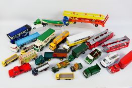 Corgi - Dinky - Base Toys - Tootsietoys - A collection of unboxed truck models including AEC Car