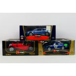 Bburago - Three boxed diecast 1:18 scale model cars from Bburago.