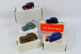 Coronet Classics - Motorkits - Somerville - 5 x white metal models in 1/43 scale including a 1949