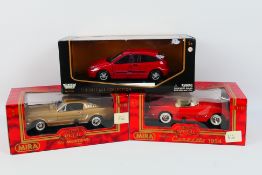 Mira - Motor Max - Three boxed 1:18 scale diecast model cars.