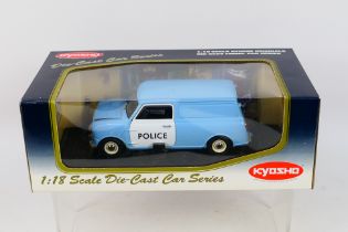 Kyosho - A boxed diecast 1:18 scale Kyosho #08193B Mini Police Van.