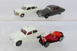 Tri-ang Spot-On - A group of cars in re painted condition, Jaguar S Type saloon, Austin 1800,