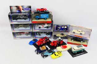 Corgi - Matchbox - Dinky - Del Prado - A group of cars including 5 x boxed Donington Collection