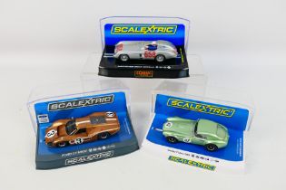 Scalextric - 3 x boxed slot cars, Shelby Cobra 289 # C4338,