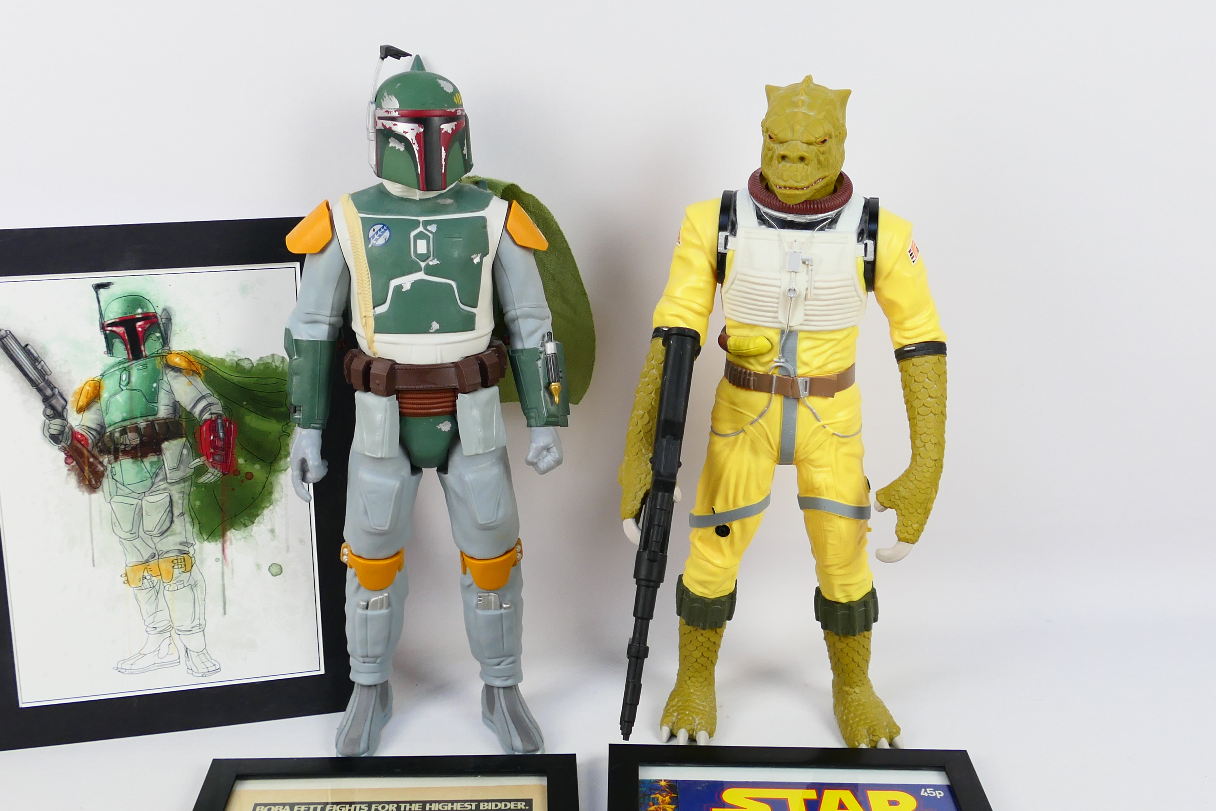 Marvel - Jakks Pacific - Star Wars - 2 x 18" figures of Bossk The Bounty Hunter with gun and Boba - Image 2 of 4