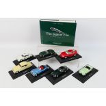 unknown maker - A collection of 7 unboxed Jaguar Cars still on their original plinths including XK