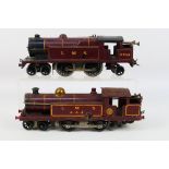 Hornby - 2 x unboxed O gauge locomotives, a 4-4-2 number 6954 and a 4-4-4 both in LMS maroon livery.