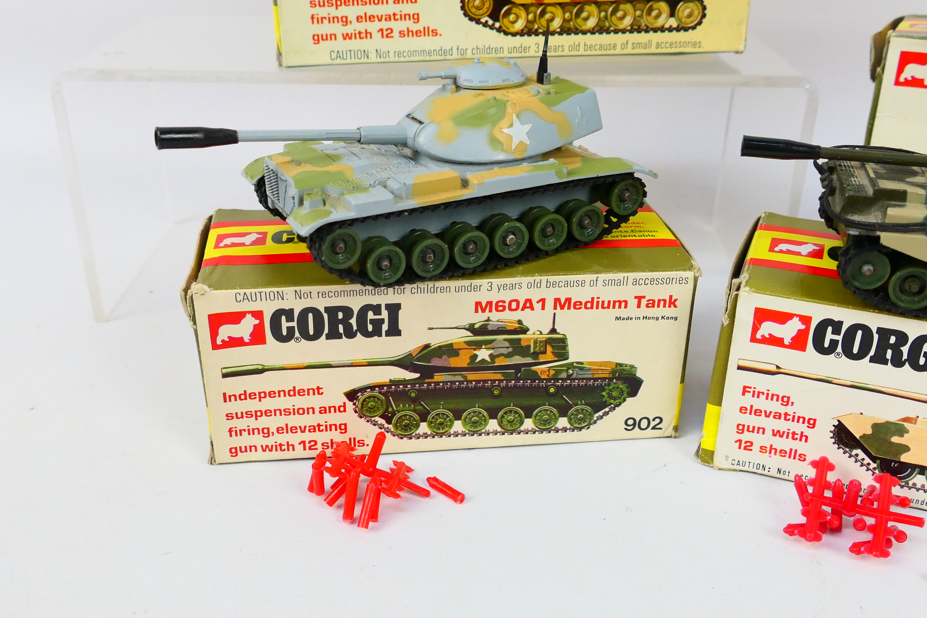 Corgi - 4 x boxed military models, Centurion MkIII # 901, M60A1 medium tank # 902, - Image 4 of 5