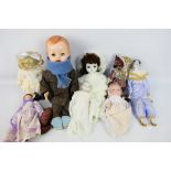 Pedigree - Other - A group of porcelain dolls and a vintage Pedigree large plastic doll.