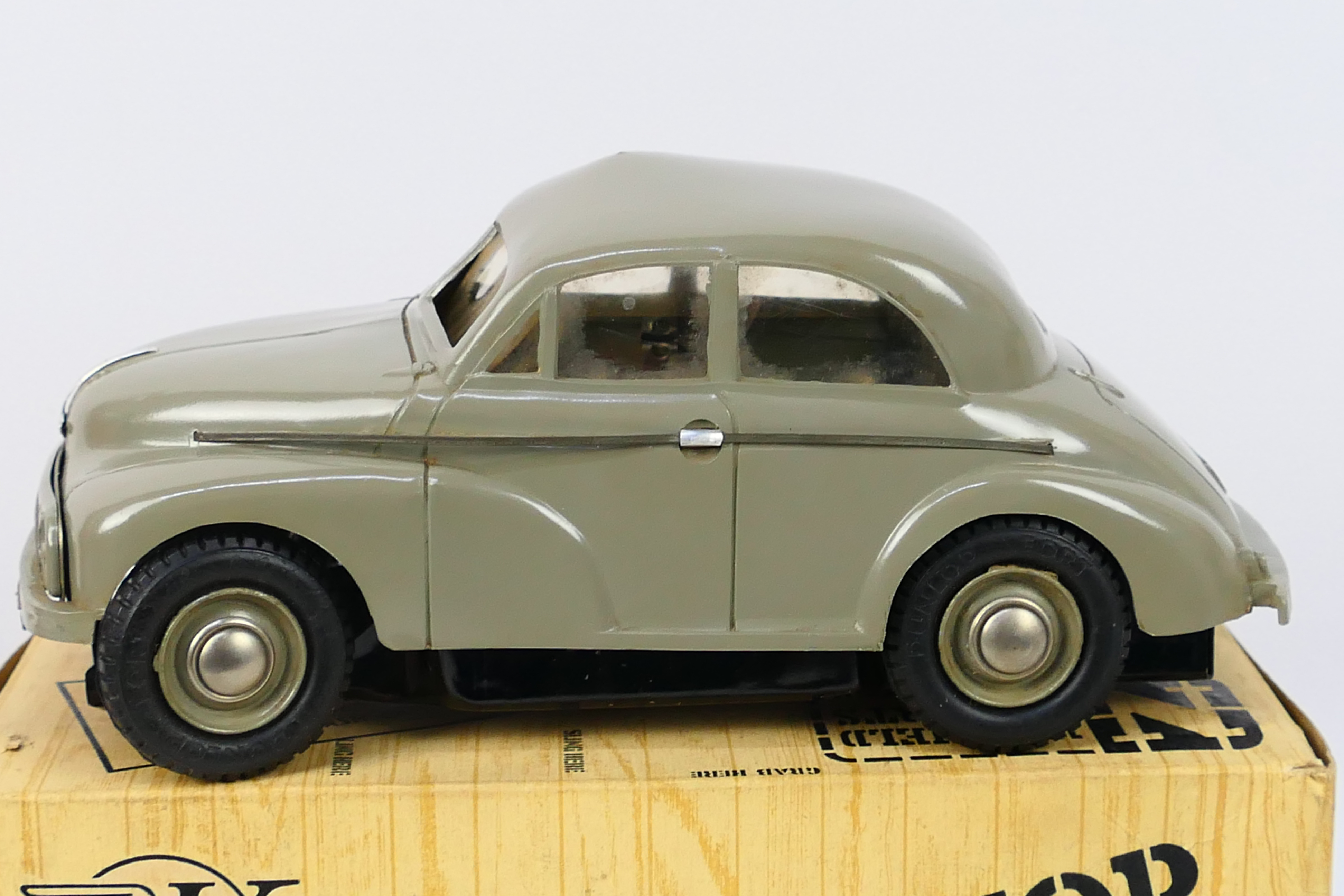 Victory Industries - A boxed motorised V Model Morris Minor low light model in grey. - Image 3 of 7