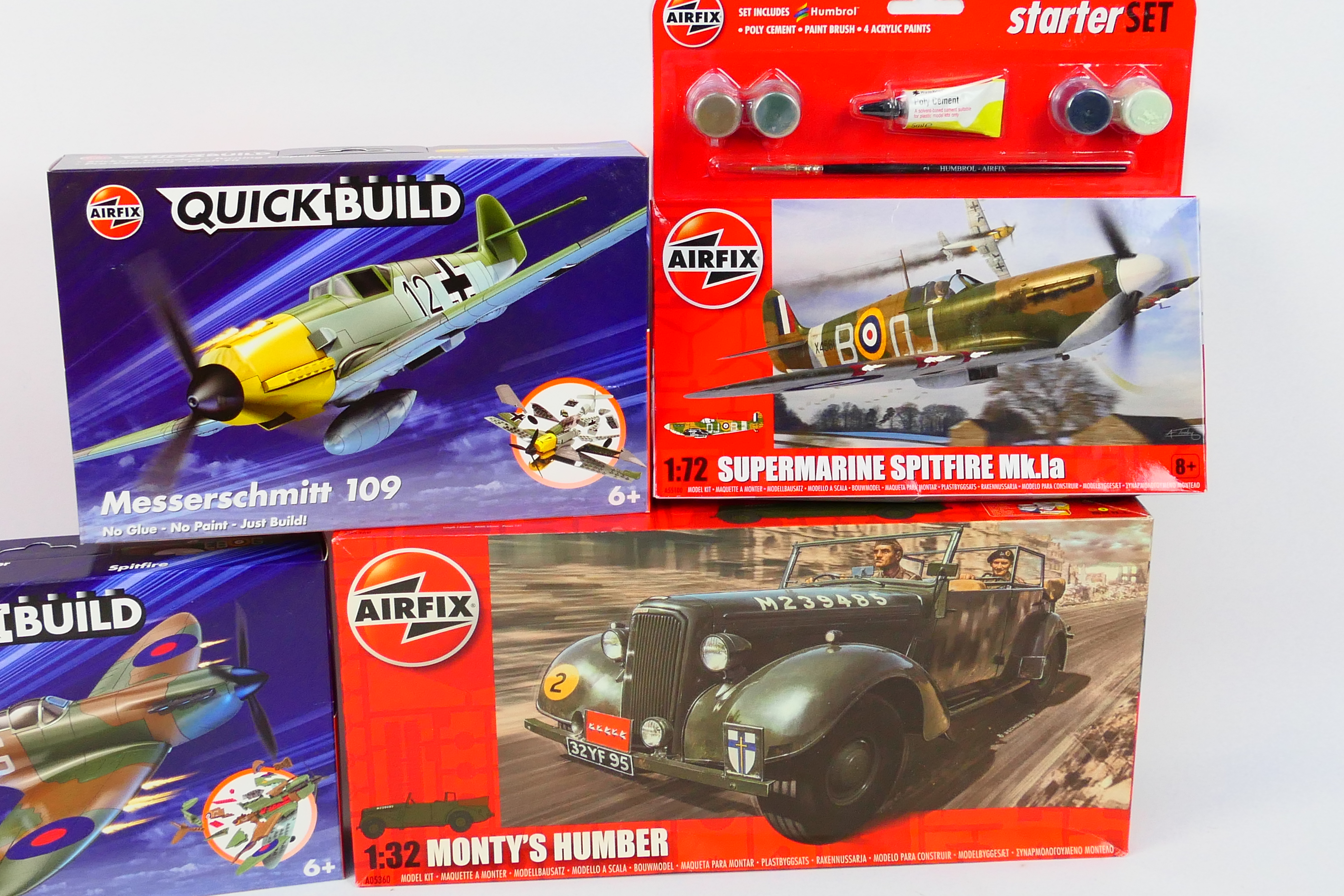 Airfix - A selection of four Airfix Kits comprising of 1/32 Scale Monty's Humber(A05360), - Image 3 of 3