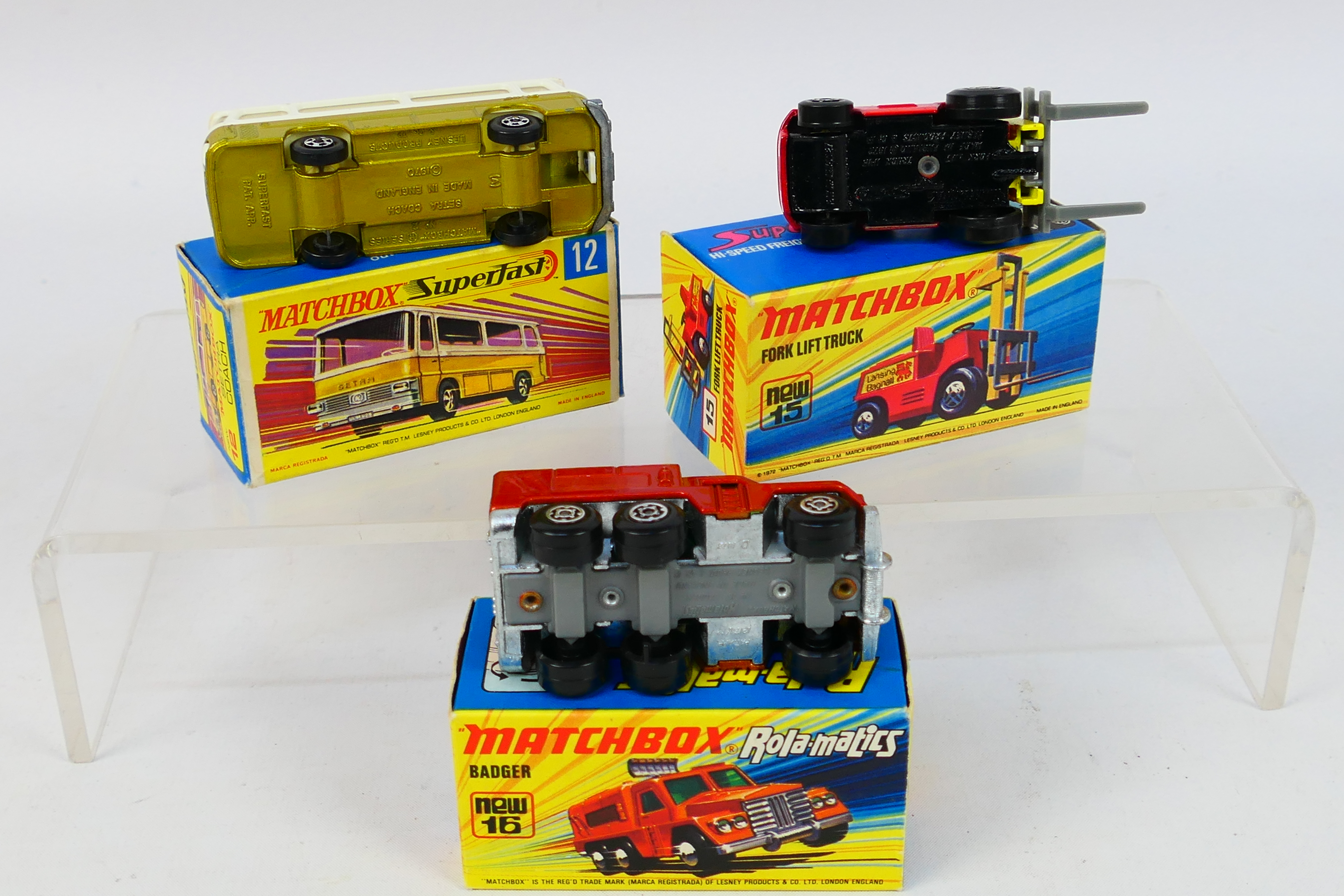 Matchbox - Superfast - 3 x boxed models, Setra Coach # 12, - Image 6 of 6