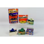 Matchbox - 6 x boxed / carded models, Ford Model A x 2 # 73, Jubilee Bus, Ford Model A van,