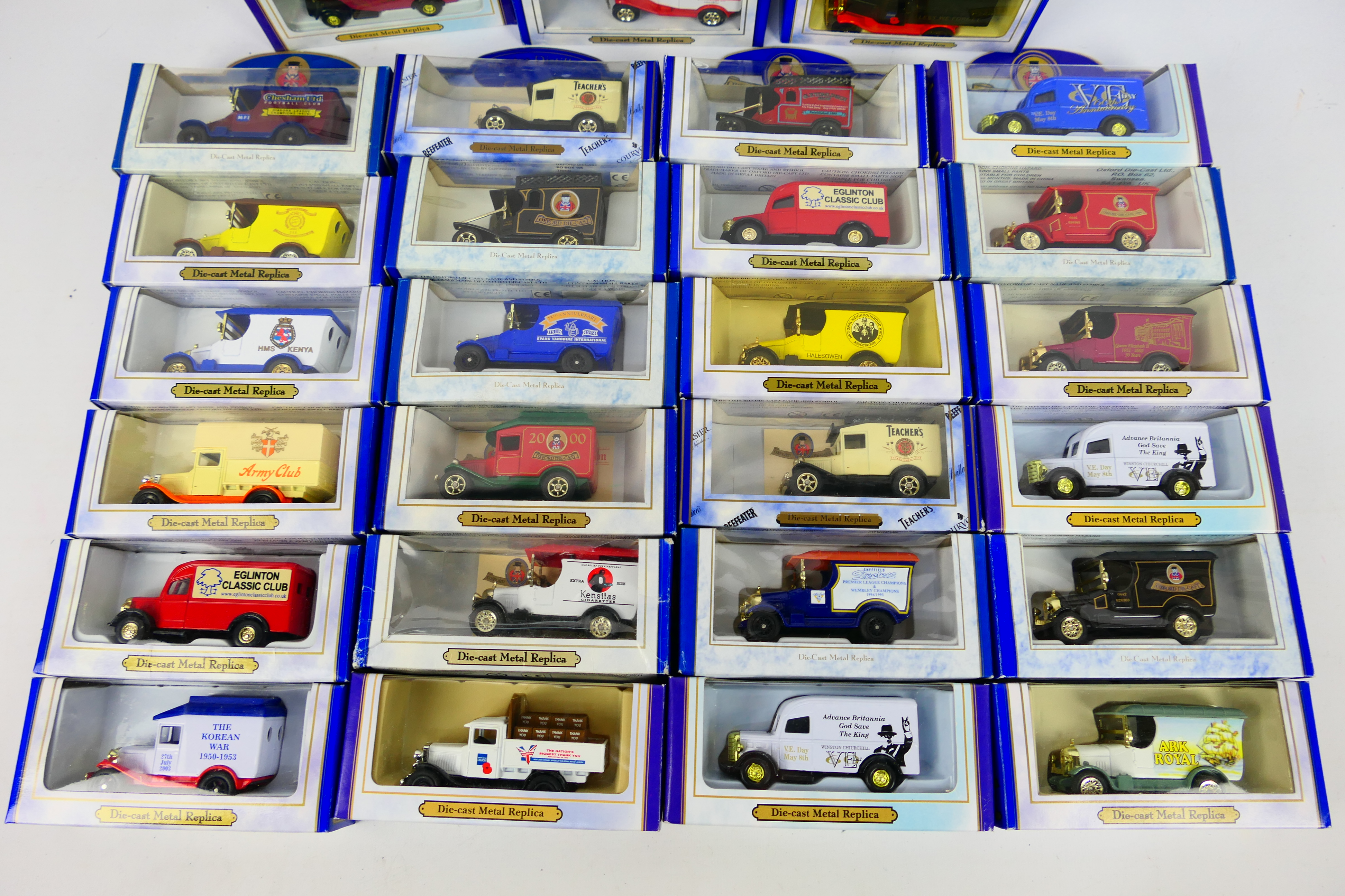Oxford Diecast - A collection of 30 Oxford Diecast Metal replica vehicles including HMS Kenya, - Image 3 of 3