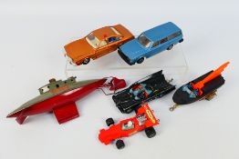 Corgi - Matchbox - A small collection of unboxed die-cast cars including A Corgi Batmobile and