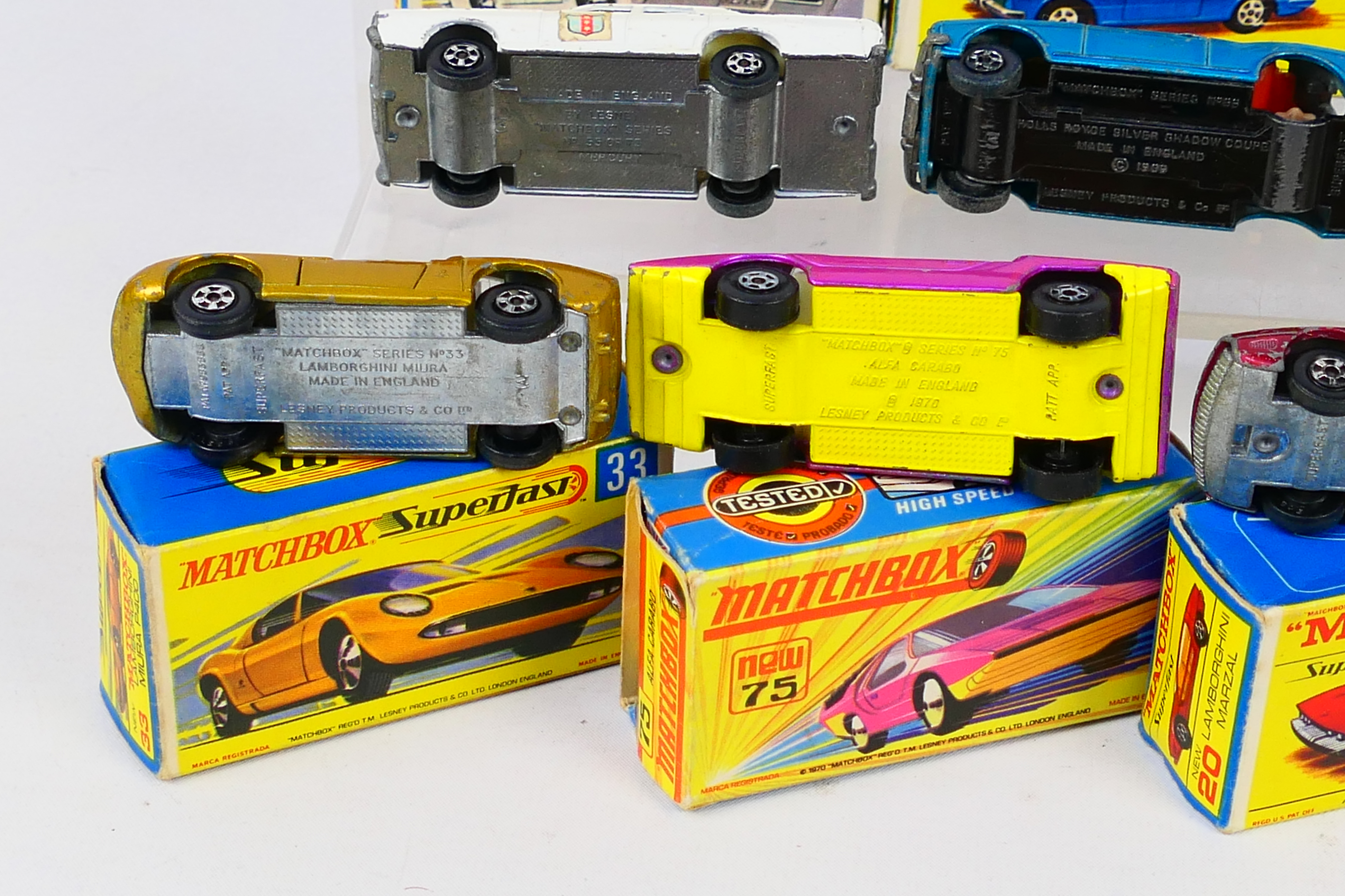 Matchbox - Superfast - 10 x boxed models including, Lamborghini Miura # 33, Ferrari Berlinetta # 75, - Image 9 of 10
