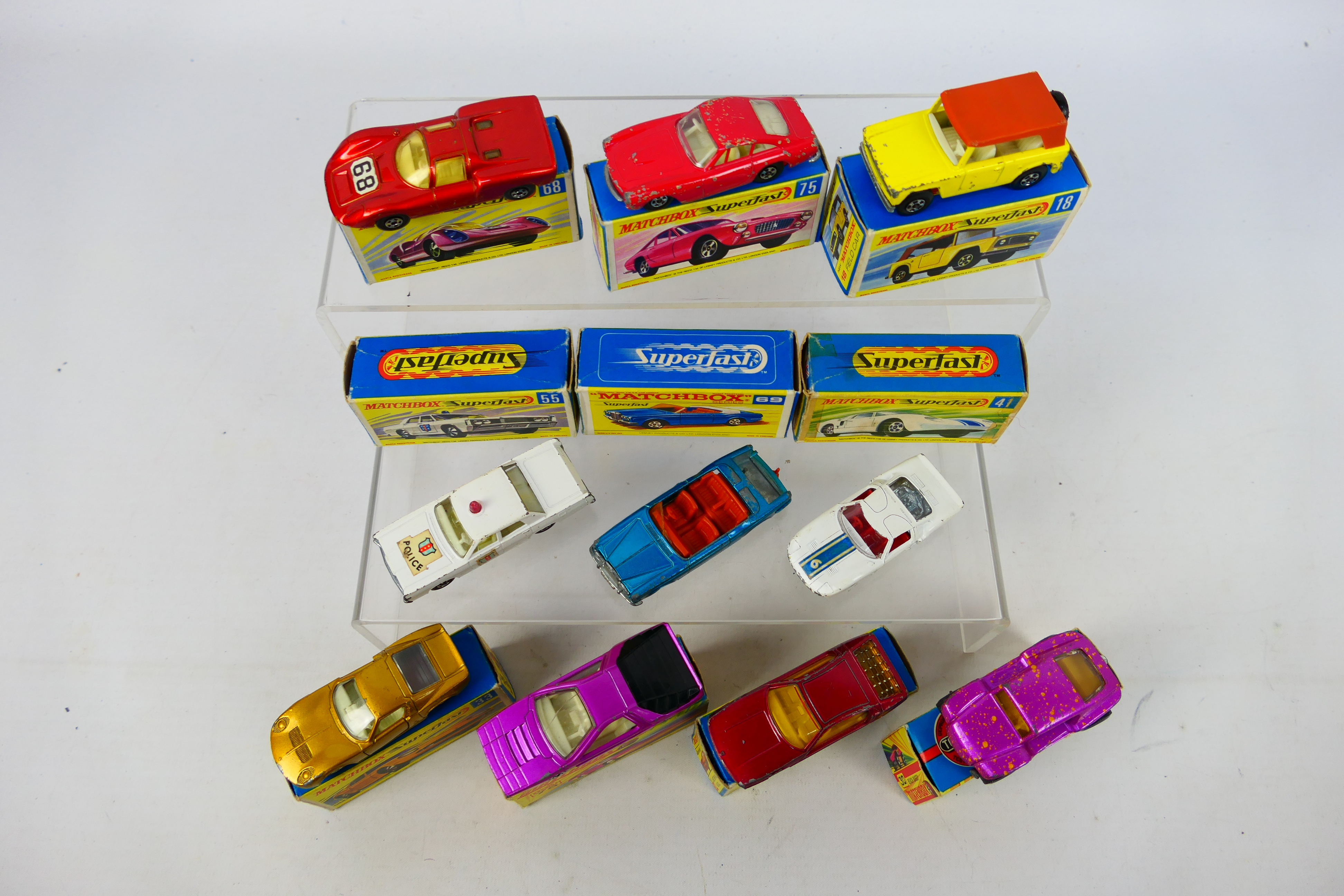 Matchbox - Superfast - 10 x boxed models including, Lamborghini Miura # 33, Ferrari Berlinetta # 75, - Image 6 of 10