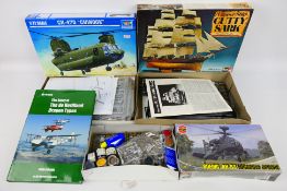 Airfix - Trumperer - Revell - A collection of three plastic kits including 1/72 Scale CH-47D