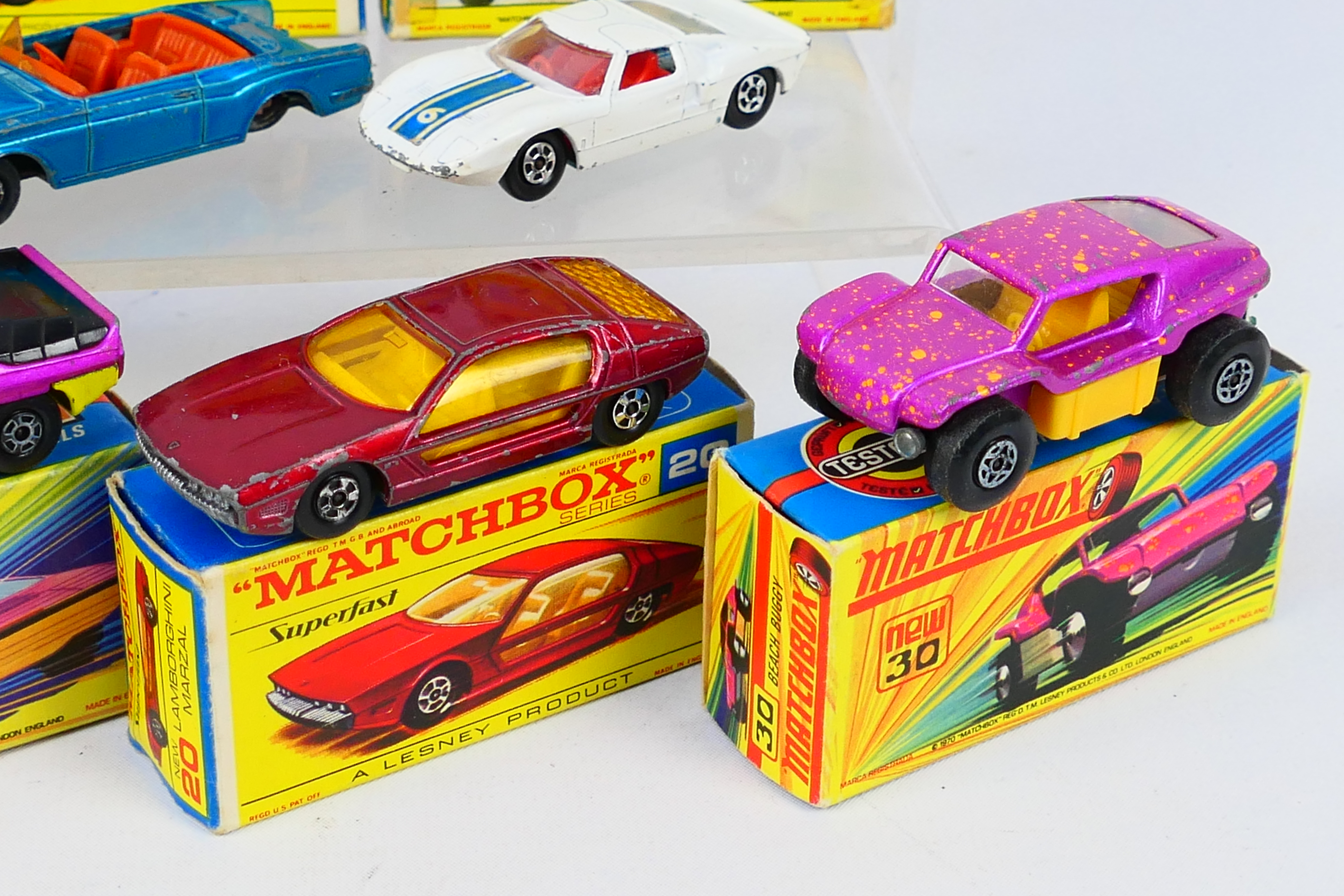 Matchbox - Superfast - 10 x boxed models including, Lamborghini Miura # 33, Ferrari Berlinetta # 75, - Image 5 of 10