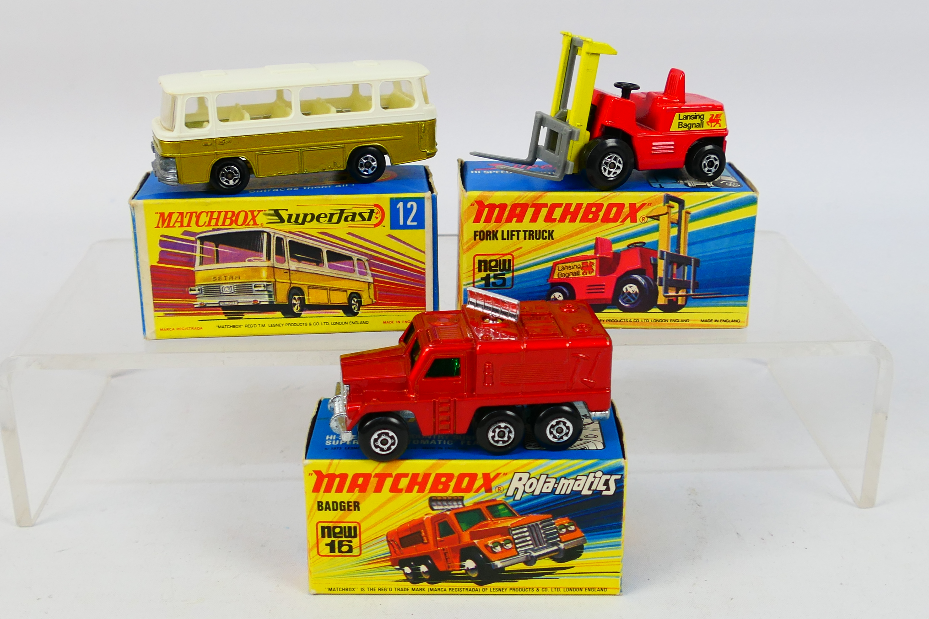 Matchbox - Superfast - 3 x boxed models, Setra Coach # 12,