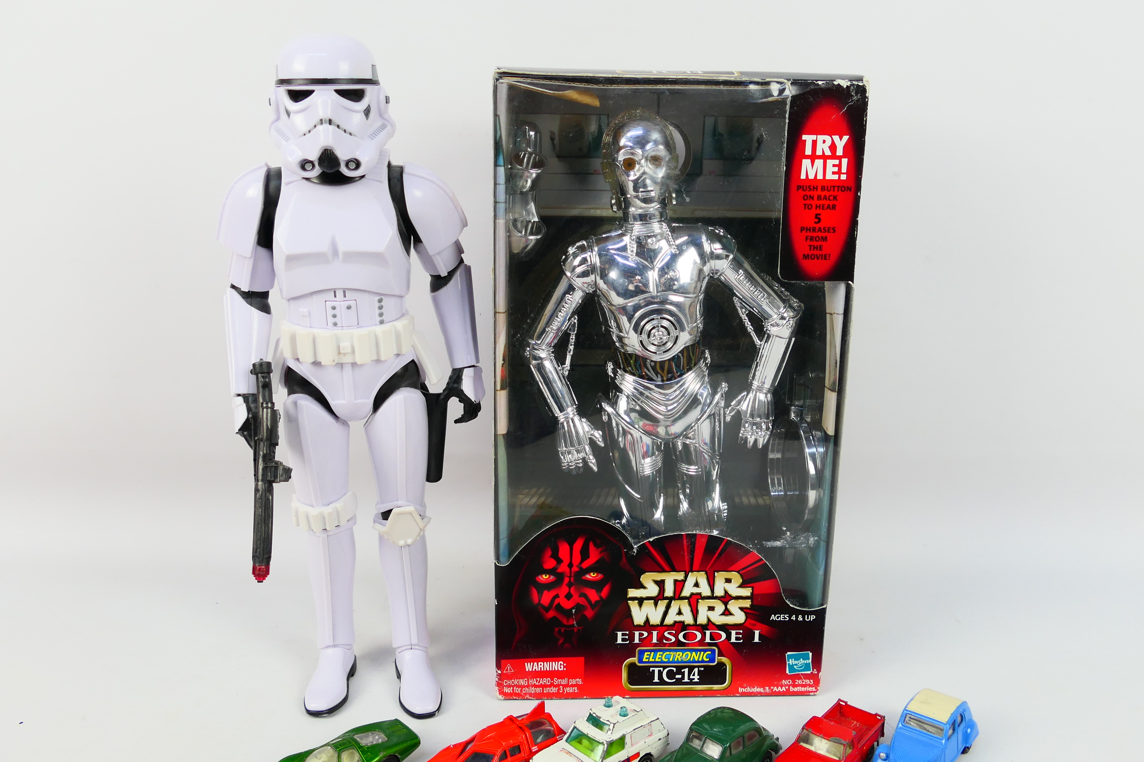 Hasbro - Star Wars - Corgi - Matchbox - A boxed 12" electronic TC-14 Silver Protocol Droid and an - Image 2 of 3