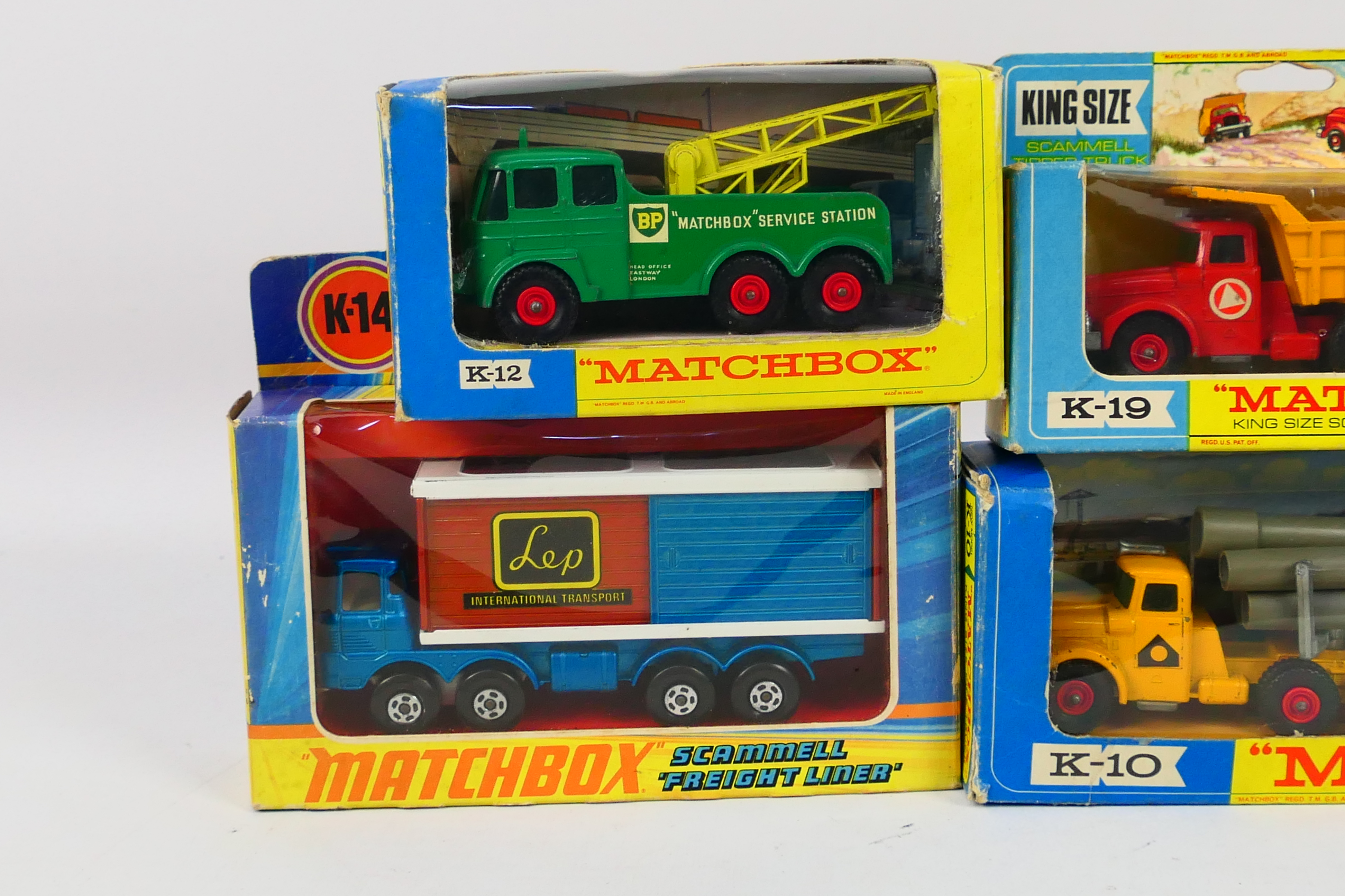 Matchbox - 4 x boxed King Size / Super King models, Scammell tipper truck # K-19, - Image 2 of 4