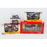 Minichamps - Maisto - 5 x boxed motorcycle models including Ducati Monster in 1:12 scale #