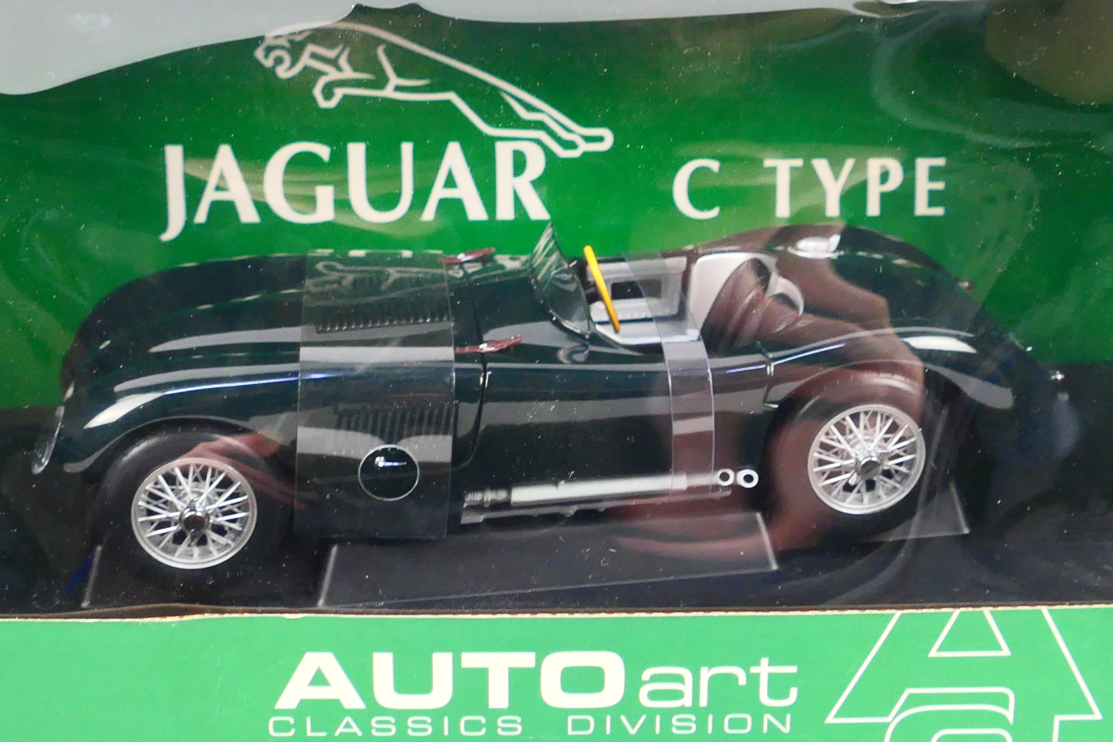 AutoArt - A boxed AutoArt #725034 1:18 scale Jaguar C-Type. - Image 2 of 3