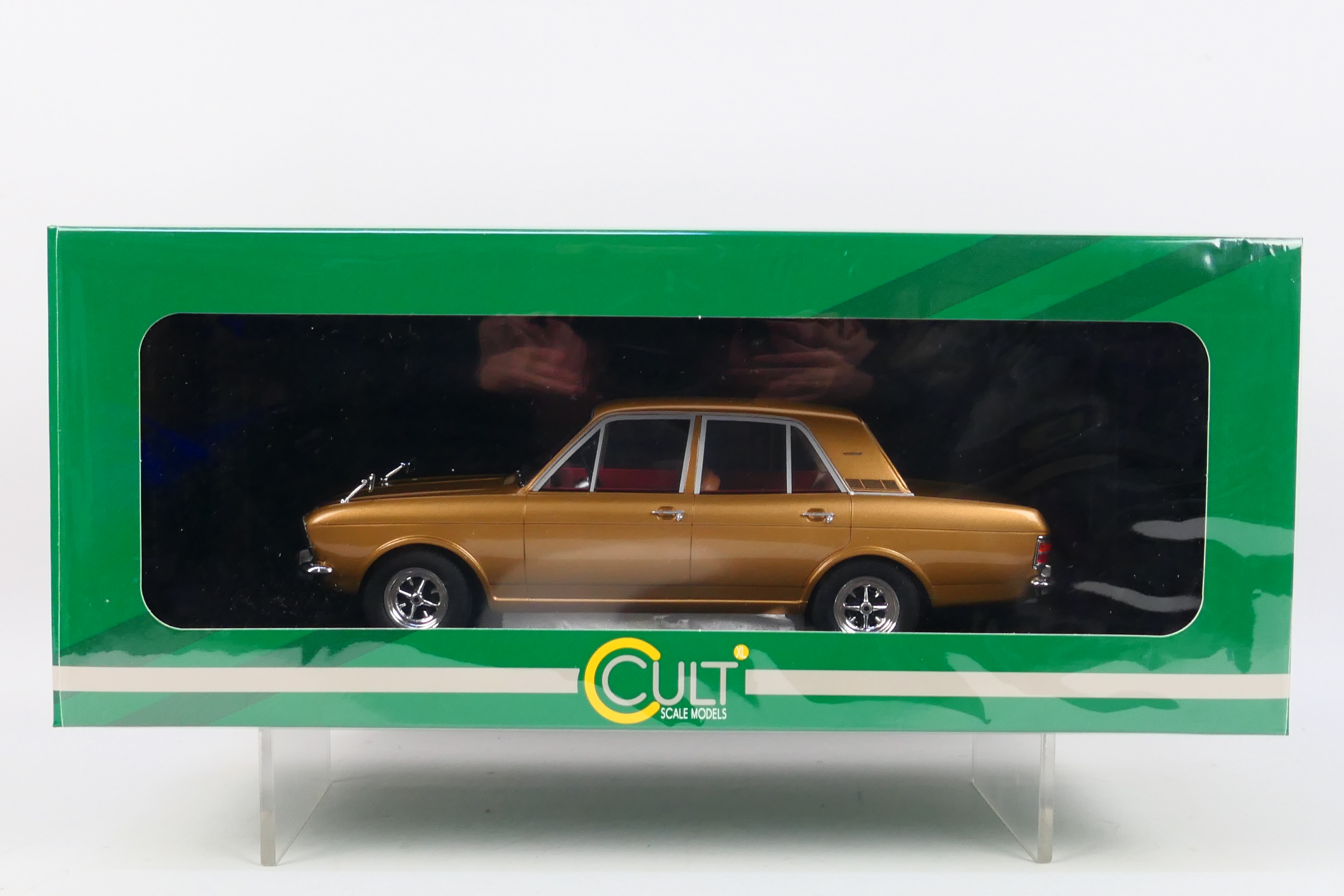 Cult Scale Models - A boxed 1:18 scale Cult Scale Models #CML048-1 1970 Ford Cortina 1600E.