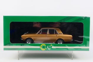 Cult Scale Models - A boxed 1:18 scale Cult Scale Models #CML048-1 1970 Ford Cortina 1600E.