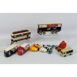 Corgi - Spot-On - Dinky - Scalextric - A collection of unboxed vehicles including 2 x Spot On Milk