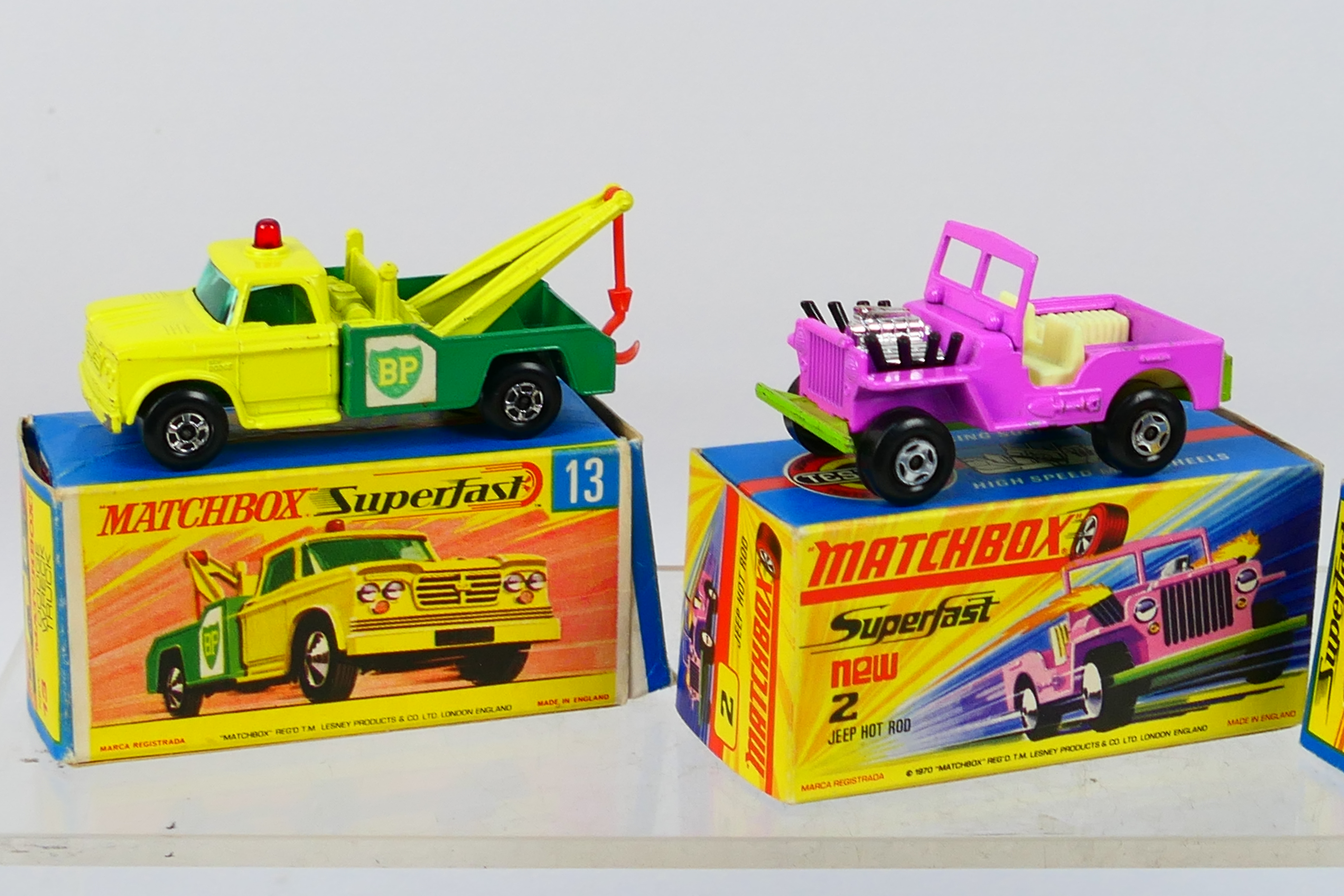 Matchbox - Superfast - 5 x boxed models, Jeep Hot Rod # 2, Land Rover Safari # 12, - Image 2 of 6