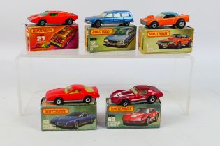 Matchbox Superfast - Five boxed Matchbox Superfast diecast model vehicles.