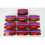 Corgi - A fleet of 10 unboxed Corgi CC25907 AEC Routemaster 1:50 scale double deck buses.