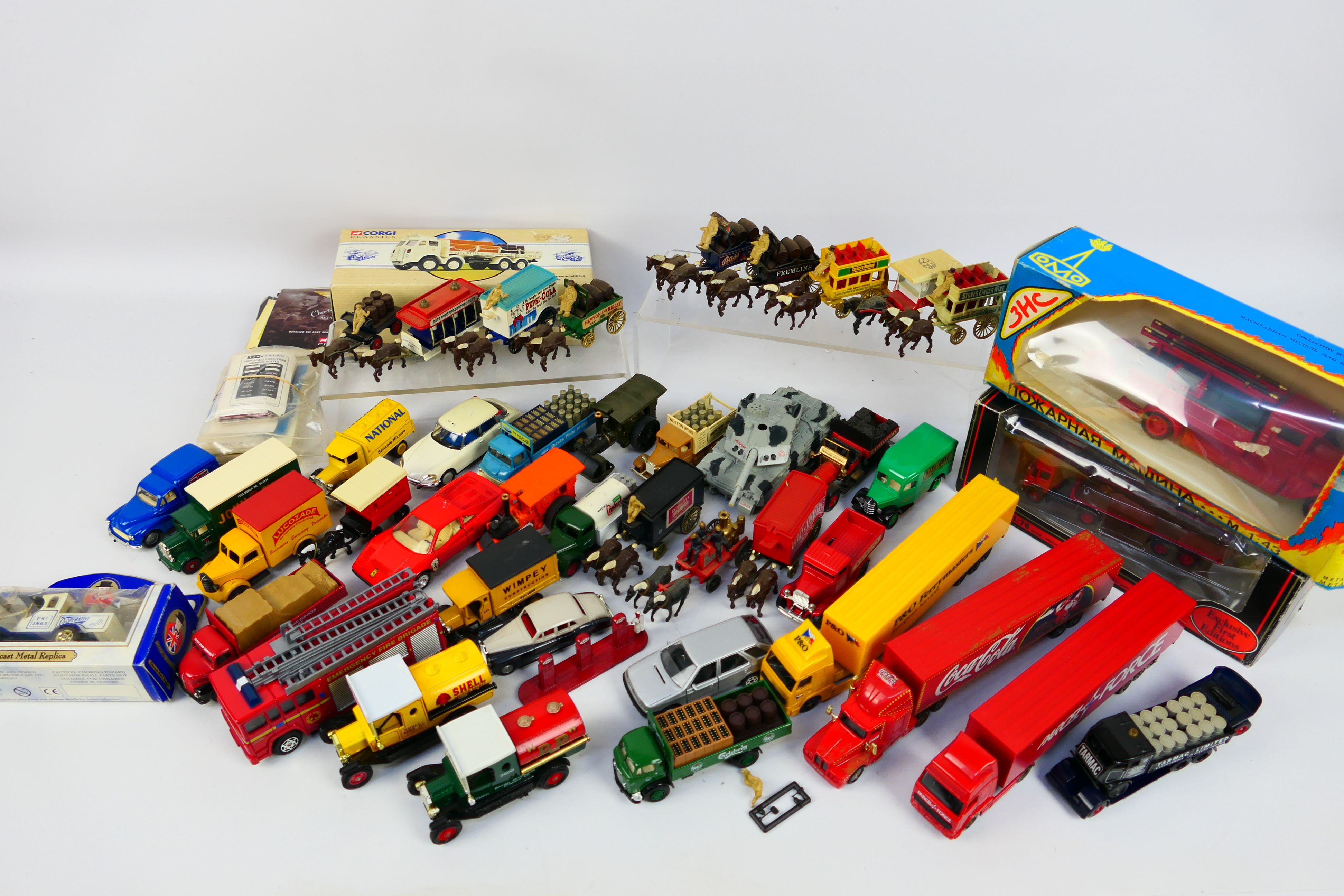 Corgi - Matchbox - Lledo - A group of mostly unboxed vehicles including Thames lorry in Milk livery,
