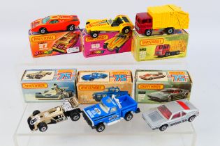 Matchbox Superfast - Five boxed Matchbox Superfast diecast model vehicles.