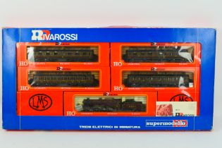 Rivarossi - A boxed HO gauge LMS train set # 312 with 4-6-0 Royal Scot locomotive and 4 x coaches.