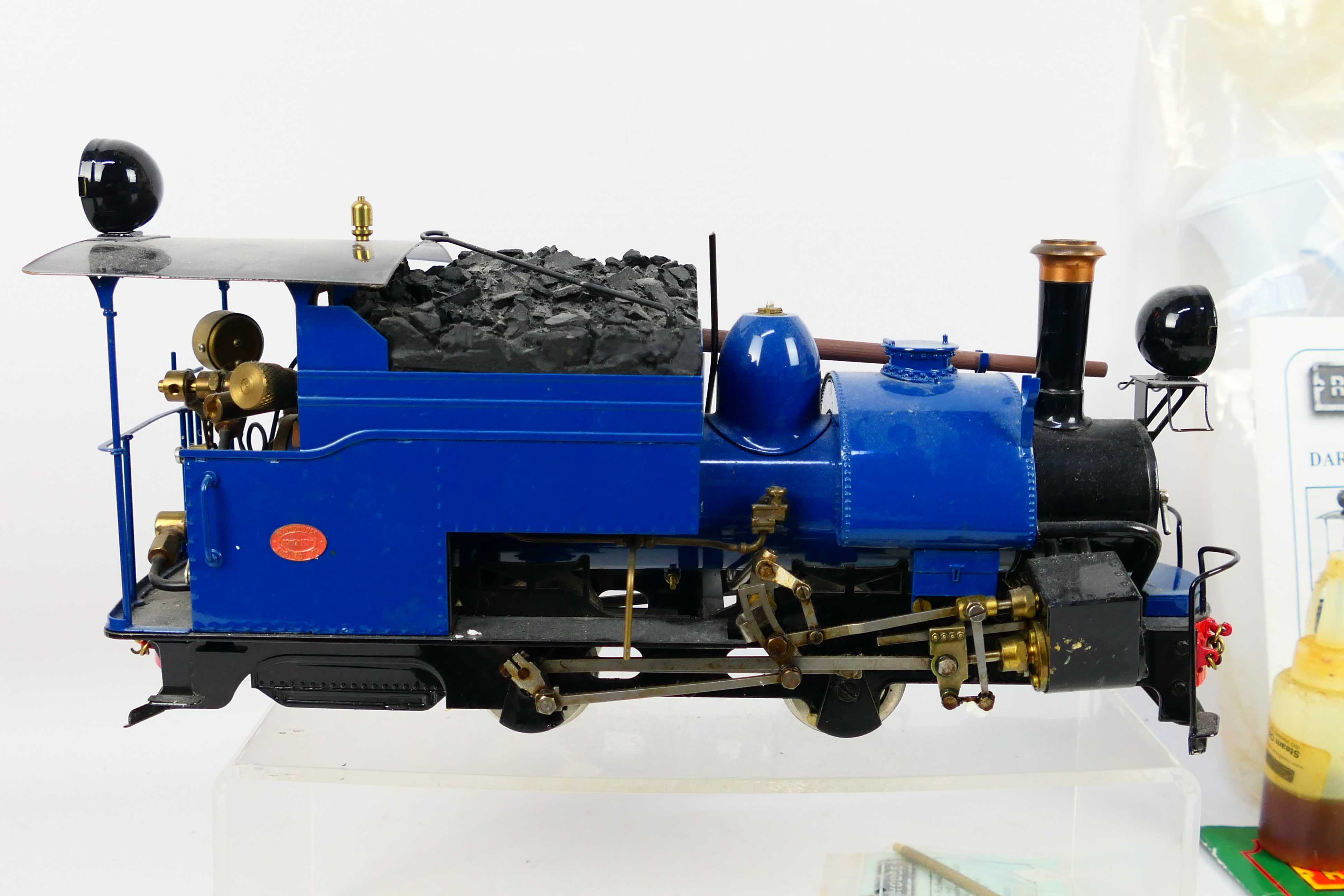 Roundhouse - Live Steam - A G gauge Roundhouse 0-4-0 Darjeeling B class locomotive in blue; - Image 5 of 11