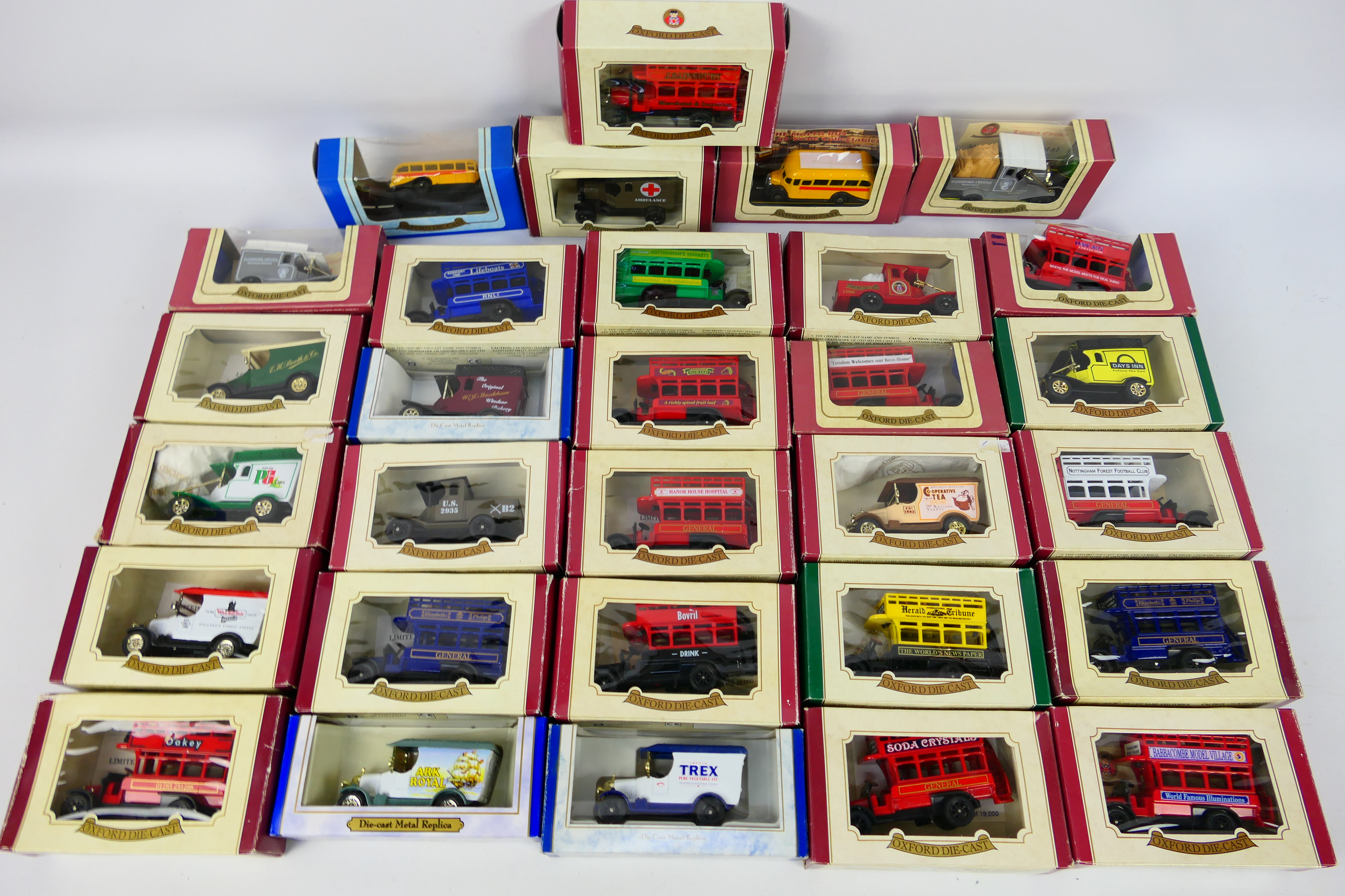 Oxford Diecast - A collection of 30 Oxford Diecast Metal vehicles including Trex: Pure Vegatable