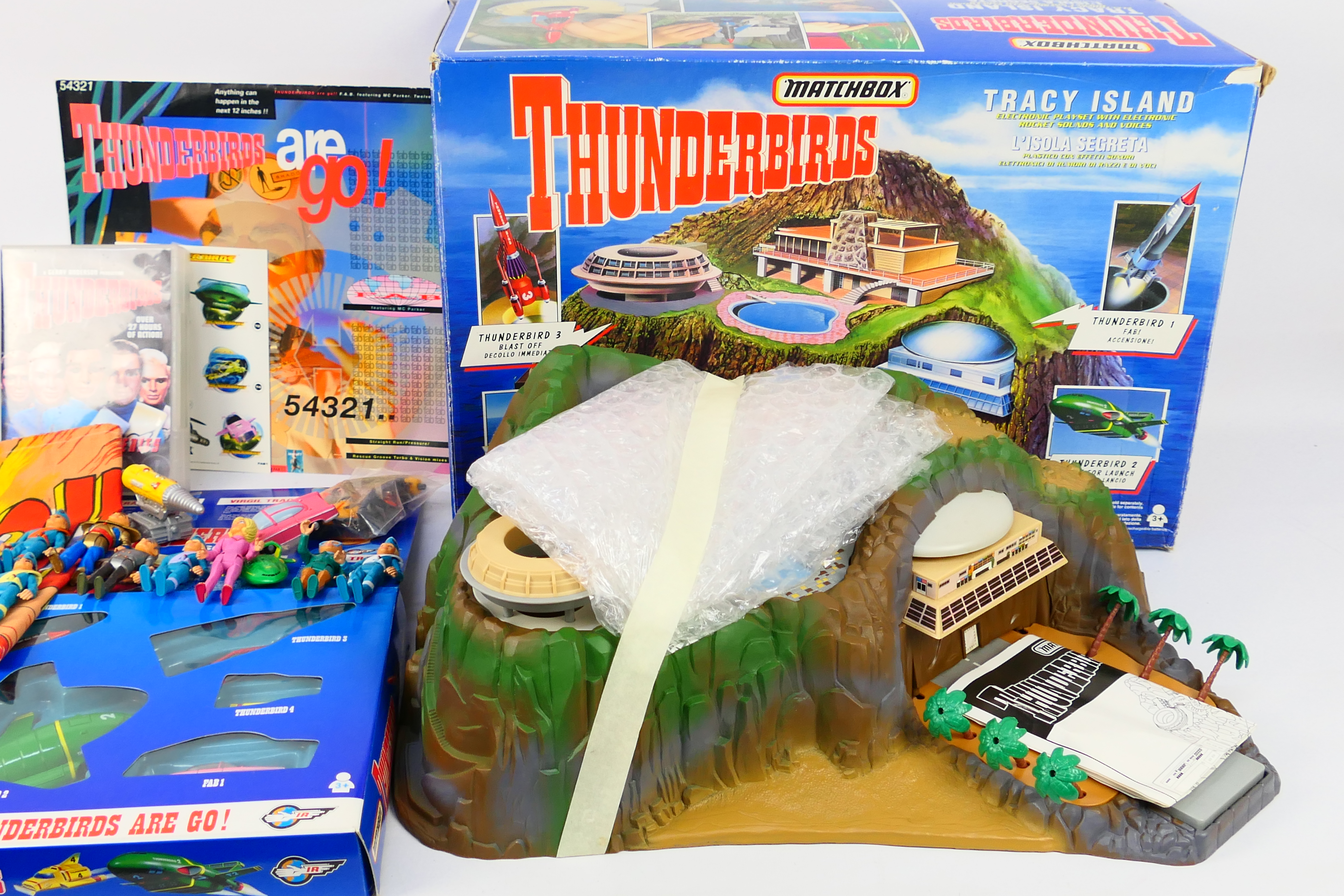 Matchbox - Thunderbirds - A boxed Tracy Island, a Rescue Pack, a 9 disc DVD set, a sticker sheet, - Image 2 of 6