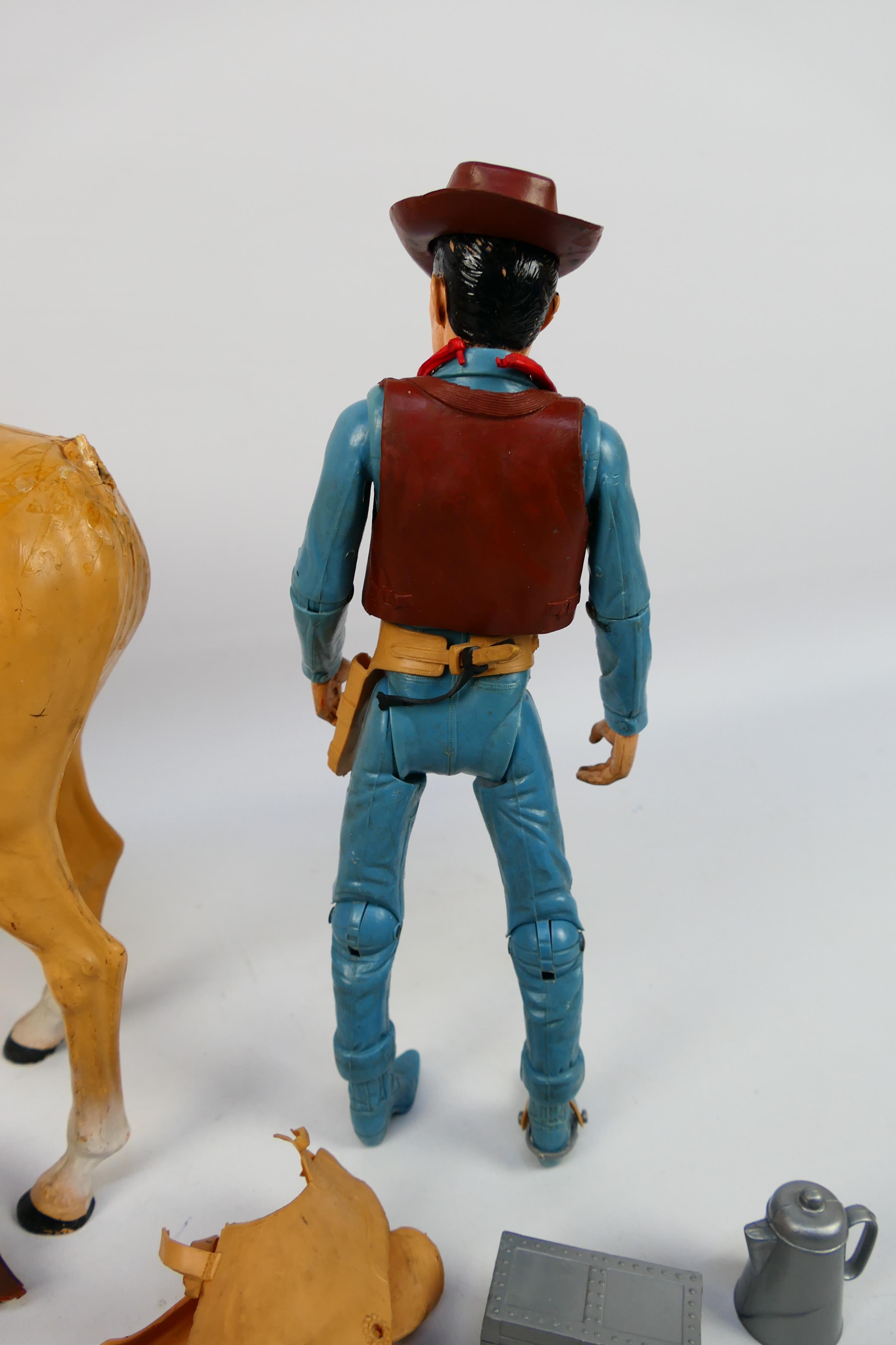 Johnny West - An unboxed vintage Johnny West Cowboy Kit comprising of a 12" cowboy poseable action - Image 7 of 7