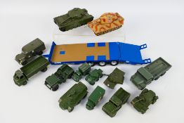 Dinky - Corgi - A collection of over 12 unboxed die-cast army vehicles which include a Dinky